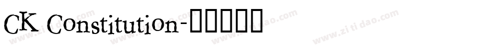 CK Constitution字体转换